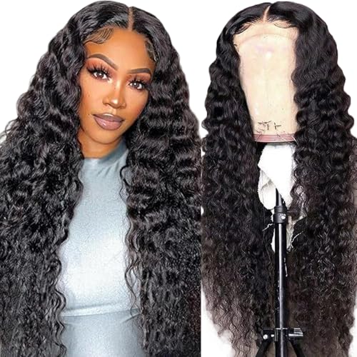 Gsoroel 4x1 Lace Front Human Hair Wig Deep Wave Glueless Wig Swiss Lace 1B Natural Black Color 150% Density Brazilian Virgin Menschliches Haar Pre Plucked With Baby Hair For Women 32 Inch Gsoroel 4x1 Lace Front Human Hair Wig Deep Wave Glueless Wig Swiss Lace 1B Natural Black Color 150% Density Brazilian Virgin Menschliches Haar Pre Plucked With Baby Hair For Women 32 Inch von Gsoroel