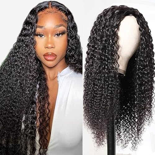 Gsoroel 4x1 Lace Front Human Hair Wig Kinky Curly Glueless Wig Swiss Lace 1B Natural Black Color 150% Density Brazilian Virgin Menschliches Haar Pre Plucked With Baby Hair For Women 16 Inch Gsoroel 4x1 Lace Front Human Hair Wig Kinky Curly Glueless Wig Swiss Lace 1B Natural Black Color 150% Density Brazilian Virgin Menschliches Haar Pre Plucked With Baby Hair For Women 16 Inch von Gsoroel