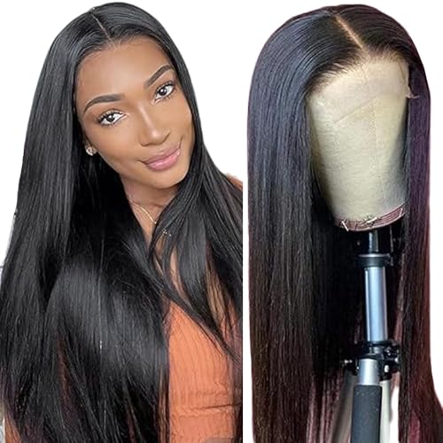 Gsoroel 4x1 Lace Front Human Hair Wig Straight Glueless Wig Swiss Lace 1B Natural Black Color 150% Density Brazilian Virgin Menschliches Haar Pre Plucked With Baby Hair For Women 18 Inch Gsoroel 4x1 Lace Front Human Hair Wig Straight Glueless Wig Swiss Lace 1B Natural Black Color 150% Density Brazilian Virgin Menschliches Haar Pre Plucked With Baby Hair For Women 18 Inch von Gsoroel