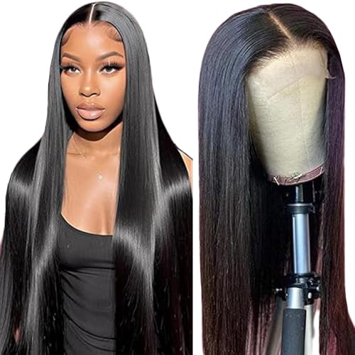 Gsoroel 4x1 Lace Front Human Hair Wig Straight Glueless Wig Swiss Lace 1B Natural Black Color 150% Density Brazilian Virgin Menschliches Haar Pre Plucked With Baby Hair For Women 32 Inch Gsoroel 4x1 Lace Front Human Hair Wig Straight Glueless Wig Swiss Lace 1B Natural Black Color 150% Density Brazilian Virgin Menschliches Haar Pre Plucked With Baby Hair For Women 32 Inch von Gsoroel