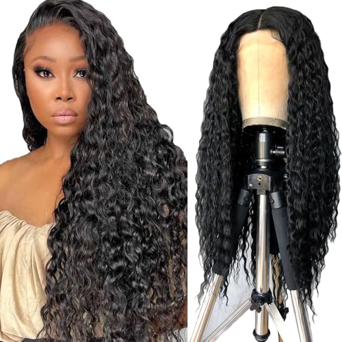 Gsoroel 4x1 Lace Front Human Hair Wig Water Wave Glueless Wig Swiss Lace 1B Natural Black Color 150% Density Brazilian Virgin Menschliches Haar Pre Plucked With Baby Hair For Women 28 Inch Gsoroel 4x1 Lace Front Human Hair Wig Water Wave Glueless Wig Swiss Lace 1B Natural Black Color 150% Density Brazilian Virgin Menschliches Haar Pre Plucked With Baby Hair For Women 28 Inch von Gsoroel