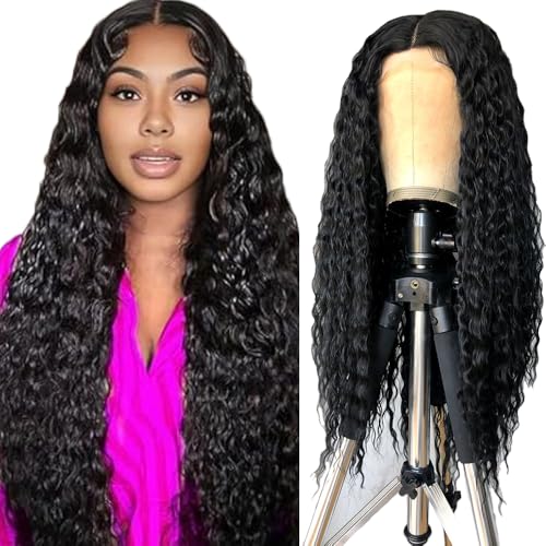 Gsoroel 4x1 Lace Front Human Hair Wig Water Wave Glueless Wig Swiss Lace 1B Natural Black Color 150% Density Brazilian Virgin Menschliches Haar Pre Plucked With Baby Hair For Women 30 Inch Gsoroel 4x1 Lace Front Human Hair Wig Water Wave Glueless Wig Swiss Lace 1B Natural Black Color 150% Density Brazilian Virgin Menschliches Haar Pre Plucked With Baby Hair For Women 30 Inch von Gsoroel