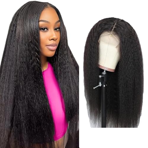 Gsoroel 4x1 Lace Front Human Hair Wig Yaki Straight Glueless Wig Swiss Lace 1B Natural Black Color 150% Density Brazilian Virgin Menschliches Haar Pre Plucked With Baby Hair For Women 20 Inch Gsoroel 4x1 Lace Front Human Hair Wig Yaki Straight Glueless Wig Swiss Lace 1B Natural Black Color 150% Density Brazilian Virgin Menschliches Haar Pre Plucked With Baby Hair For Women 20 Inch von Gsoroel