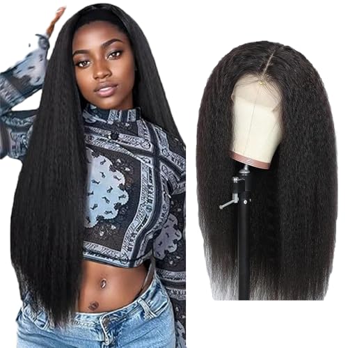 Gsoroel 4x1 Lace Front Human Hair Wig Yaki Straight Glueless Wig Swiss Lace 1B Natural Black Color 150% Density Brazilian Virgin Menschliches Haar Pre Plucked With Baby Hair For Women 32 Inch Gsoroel 4x1 Lace Front Human Hair Wig Yaki Straight Glueless Wig Swiss Lace 1B Natural Black Color 150% Density Brazilian Virgin Menschliches Haar Pre Plucked With Baby Hair For Women 32 Inch von Gsoroel
