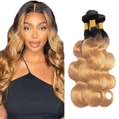 Gsoroel Body Wave Bundles Human Hair Extension 100% Unprocessed Menschliches Haar 1b/27 Ombre Brown Echthaar Perücke Brazilian Virgin Hair No Tangle For Women 3 Bundles Total 300g 16 18 20 Zoll Gsoroel Body Wave Bundles Human Hair Extension 100% Unprocessed Menschliches Haar 1b/27 Ombre Brown Echthaar Perücke Brazilian Virgin Hair No Tangle For Women 3 Bundles Total 300g 16 18 20 Zoll von Gsoroel