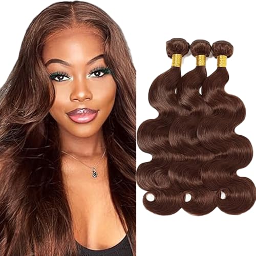 Gsoroel Body Wave Bundles Human Hair Extension 100% Unprocessed Menschliches Haar #4 Chocolate Brown Echthaar Perücke Brazilian Virgin Hair No Tangle For Women 3 Bundles Total 300g 18 20 22 Inch Gsoroel Body Wave Bundles Human Hair Extension 100% Unprocessed Menschliches Haar #4 Chocolate Brown Echthaar Perücke Brazilian Virgin Hair No Tangle For Women 3 Bundles Total 300g 18 20 22 Inch von Gsoroel