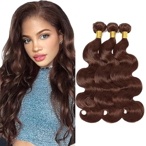 Gsoroel Body Wave Bundles Human Hair Extension 100% Unprocessed Menschliches Haar #4 Chocolate Brown Echthaar Perücke Brazilian Virgin Hair No Tangle For Women 3 Bundles Total 300g 20 22 24 Zoll Gsoroel Body Wave Bundles Human Hair Extension 100% Unprocessed Menschliches Haar #4 Chocolate Brown Echthaar Perücke Brazilian Virgin Hair No Tangle For Women 3 Bundles Total 300g 20 22 24 Zoll von Gsoroel