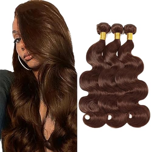 Gsoroel Body Wave Bundles Human Hair Extension 100% Unprocessed Menschliches Haar #4 Chocolate Brown Echthaar Perücke Brazilian Virgin Hair No Tangle For Women 3 Bundles Total 300g 22 24 26 Inch Gsoroel Body Wave Bundles Human Hair Extension 100% Unprocessed Menschliches Haar #4 Chocolate Brown Echthaar Perücke Brazilian Virgin Hair No Tangle For Women 3 Bundles Total 300g 22 24 26 Inch von Gsoroel
