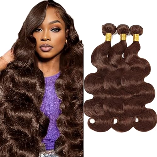 Gsoroel Body Wave Bundles Human Hair Extension 100% Unprocessed Menschliches Haar #4 Chocolate Brown Echthaar Perücke Brazilian Virgin Hair No Tangle For Women 3 Bundles Total 300g 28 30 32 Zoll Gsoroel Body Wave Bundles Human Hair Extension 100% Unprocessed Menschliches Haar #4 Chocolate Brown Echthaar Perücke Brazilian Virgin Hair No Tangle For Women 3 Bundles Total 300g 28 30 32 Zoll von Gsoroel