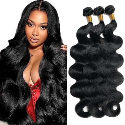 Gsoroel Body Wave Bundles Human Hair Extension Unprocessed Menschliches Haar #1B Natural Black Brazilian Virgin Hair Minimal Shedding For Women 3 Bundles Total 300g 12 14 16 Zoll Gsoroel Body Wave Bundles Human Hair Extension Unprocessed Menschliches Haar #1B Natural Black Brazilian Virgin Hair Minimal Shedding For Women 3 Bundles Total 300g 12 14 16 Zoll von Gsoroel