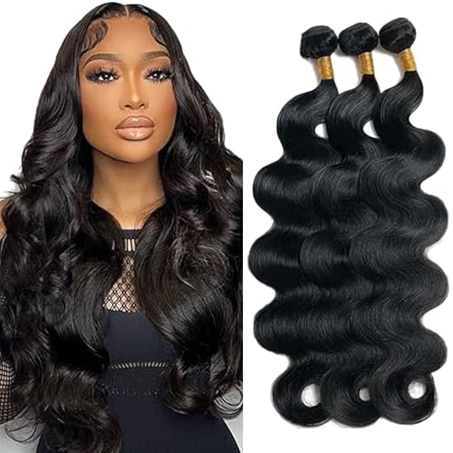 Gsoroel Body Wave Bundles Human Hair Extension Unprocessed Menschliches Haar #1B Natural Black Brazilian Virgin Hair Minimal Shedding For Women 3 Bundles Total 300g 20 22 24 Zoll Gsoroel Body Wave Bundles Human Hair Extension Unprocessed Menschliches Haar #1B Natural Black Brazilian Virgin Hair Minimal Shedding For Women 3 Bundles Total 300g 20 22 24 Zoll von Gsoroel