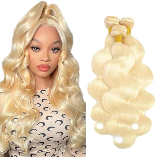 Gsoroel Body Wave Bundles Human Hair Extension Unprocessed Menschliches Haar #613 Light Blonde Brazilian Virgin Hair Minimal Shedding For Women 3 Bundles Total 300g 14 16 18 Inch Gsoroel Body Wave Bundles Human Hair Extension Unprocessed Menschliches Haar #613 Light Blonde Brazilian Virgin Hair Minimal Shedding For Women 3 Bundles Total 300g 14 16 18 Inch von Gsoroel