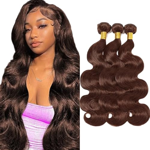 Gsoroel Body Wave Bundles Human Hair Extension Unprocessed Menschliches Haar #4 Chocolate Brown Brazilian Virgin Hair Minimal Shedding For Women 3 Bundles Total 300g 30 32 34 Inch Gsoroel Body Wave Bundles Human Hair Extension Unprocessed Menschliches Haar #4 Chocolate Brown Brazilian Virgin Hair Minimal Shedding For Women 3 Bundles Total 300g 30 32 34 Inch von Gsoroel