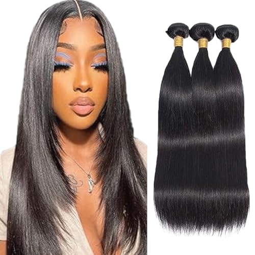 Gsoroel Straight Bundles Human Hair Extension 100% Unprocessed Menschliches Haar 1B Natural Black Echthaar Perücke Brazilian Virgin Hair No Tangle For Women 3 Bundles Total 300g 28 30 32 Zoll Gsoroel Straight Bundles Human Hair Extension 100% Unprocessed Menschliches Haar 1B Natural Black Echthaar Perücke Brazilian Virgin Hair No Tangle For Women 3 Bundles Total 300g 28 30 32 Zoll von Gsoroel
