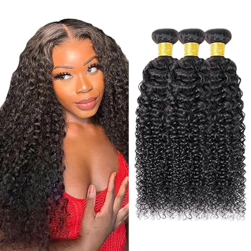 Gsoroel Kinky Curly Bundles Human Hair Extension Unprocessed Menschliches Haar 1B Natural Black Brazilian Virgin Hair Minimal Shedding For Women 3 Bundles Total 300g 14 16 18 Inch Gsoroel Kinky Curly Bundles Human Hair Extension Unprocessed Menschliches Haar 1B Natural Black Brazilian Virgin Hair Minimal Shedding For Women 3 Bundles Total 300g 14 16 18 Inch von Gsoroel