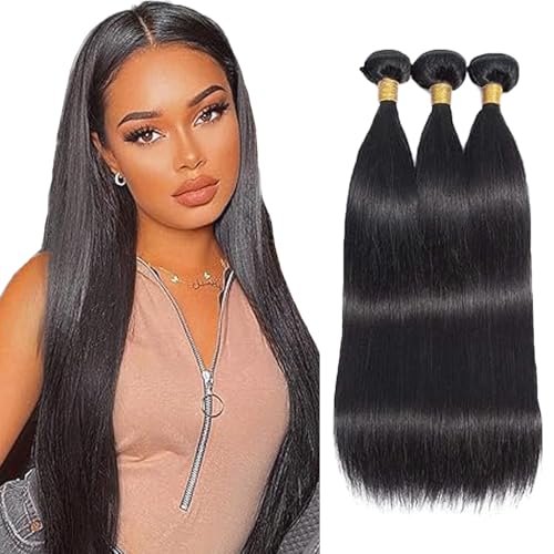 Gsoroel Straight Bundles Human Hair Extension 100% Unprocessed Menschliches Haar 1B Natural Black Echthaar Perücke Brazilian Virgin Hair No Tangle For Women 3 Bundles Total 300g 18 20 22 Inch Gsoroel Straight Bundles Human Hair Extension 100% Unprocessed Menschliches Haar 1B Natural Black Echthaar Perücke Brazilian Virgin Hair No Tangle For Women 3 Bundles Total 300g 18 20 22 Inch von Gsoroel