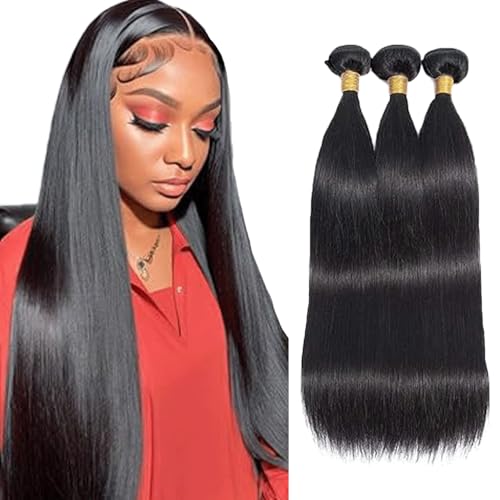 Gsoroel Straight Bundles Human Hair Extension 100% Unprocessed Menschliches Haar 1B Natural Black Echthaar Perücke Brazilian Virgin Hair No Tangle For Women 3 Bundles Total 300g 24 26 28 Zoll Gsoroel Straight Bundles Human Hair Extension 100% Unprocessed Menschliches Haar 1B Natural Black Echthaar Perücke Brazilian Virgin Hair No Tangle For Women 3 Bundles Total 300g 24 26 28 Zoll von Gsoroel