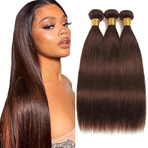 Gsoroel Straight Bundles Human Hair Extension 100% Unprocessed Menschliches Haar #4 Chocolate Brown Echthaar Perücke Brazilian Virgin Hair No Tangle For Women 3 Bundles Total 300g 14 16 18 Inch Gsoroel Straight Bundles Human Hair Extension 100% Unprocessed Menschliches Haar #4 Chocolate Brown Echthaar Perücke Brazilian Virgin Hair No Tangle For Women 3 Bundles Total 300g 14 16 18 Inch von Gsoroel