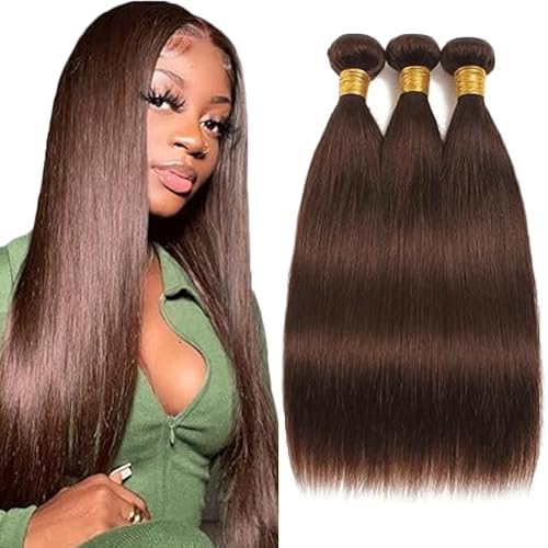 Gsoroel Straight Bundles Human Hair Extension 100% Unprocessed Menschliches Haar #4 Chocolate Brown Echthaar Perücke Brazilian Virgin Hair No Tangle For Women 3 Bundles Total 300g 18 20 22 Inch Gsoroel Straight Bundles Human Hair Extension 100% Unprocessed Menschliches Haar #4 Chocolate Brown Echthaar Perücke Brazilian Virgin Hair No Tangle For Women 3 Bundles Total 300g 18 20 22 Inch von Gsoroel