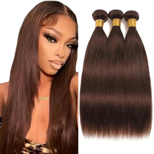 Gsoroel Straight Bundles Human Hair Extension 100% Unprocessed Menschliches Haar #4 Chocolate Brown Echthaar Perücke Brazilian Virgin Hair No Tangle For Women 3 Bundles Total 300g 20 22 24 Zoll Gsoroel Straight Bundles Human Hair Extension 100% Unprocessed Menschliches Haar #4 Chocolate Brown Echthaar Perücke Brazilian Virgin Hair No Tangle For Women 3 Bundles Total 300g 20 22 24 Zoll von Gsoroel