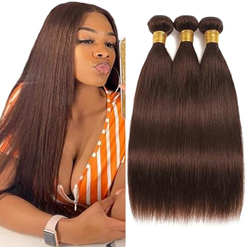 Gsoroel Straight Bundles Human Hair Extension 100% Unprocessed Menschliches Haar #4 Chocolate Brown Echthaar Perücke Brazilian Virgin Hair No Tangle For Women 3 Bundles Total 300g 22 24 26 Inch Gsoroel Straight Bundles Human Hair Extension 100% Unprocessed Menschliches Haar #4 Chocolate Brown Echthaar Perücke Brazilian Virgin Hair No Tangle For Women 3 Bundles Total 300g 22 24 26 Inch von Gsoroel