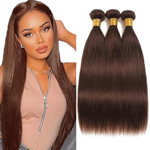 Gsoroel Straight Bundles Human Hair Extension 100% Unprocessed Menschliches Haar #4 Chocolate Brown Echthaar Perücke Brazilian Virgin Hair No Tangle For Women 3 Bundles Total 300g 26 28 30 Inch Gsoroel Straight Bundles Human Hair Extension 100% Unprocessed Menschliches Haar #4 Chocolate Brown Echthaar Perücke Brazilian Virgin Hair No Tangle For Women 3 Bundles Total 300g 26 28 30 Inch von Gsoroel