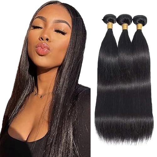Gsoroel Straight Bundles Human Hair Extension Unprocessed Menschliches Haar 1B Natural Black Brazilian Virgin Hair Minimal Shedding For Women 3 Bundles Total 300g 12 14 16 Zoll Gsoroel Straight Bundles Human Hair Extension Unprocessed Menschliches Haar 1B Natural Black Brazilian Virgin Hair Minimal Shedding For Women 3 Bundles Total 300g 12 14 16 Zoll von Gsoroel