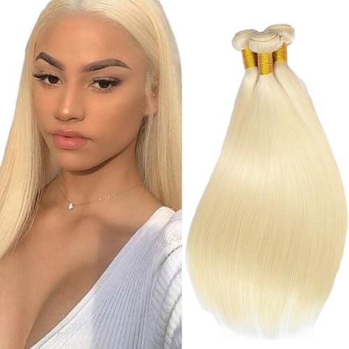 Gsoroel Straight Bundles Human Hair Extension Unprocessed Menschliches Haar #613 Light Blonde Brazilian Virgin Hair Minimal Shedding For Women 3 Bundles Total 300g 14 16 18 Inch Gsoroel Straight Bundles Human Hair Extension Unprocessed Menschliches Haar #613 Light Blonde Brazilian Virgin Hair Minimal Shedding For Women 3 Bundles Total 300g 14 16 18 Inch von Gsoroel