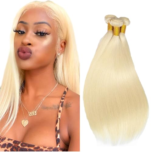 Gsoroel Straight Bundles Human Hair Extension Unprocessed Menschliches Haar #613 Light Blonde Brazilian Virgin Hair Minimal Shedding For Women 3 Bundles Total 300g 18 20 22 Inch Gsoroel Straight Bundles Human Hair Extension Unprocessed Menschliches Haar #613 Light Blonde Brazilian Virgin Hair Minimal Shedding For Women 3 Bundles Total 300g 18 20 22 Inch von Gsoroel