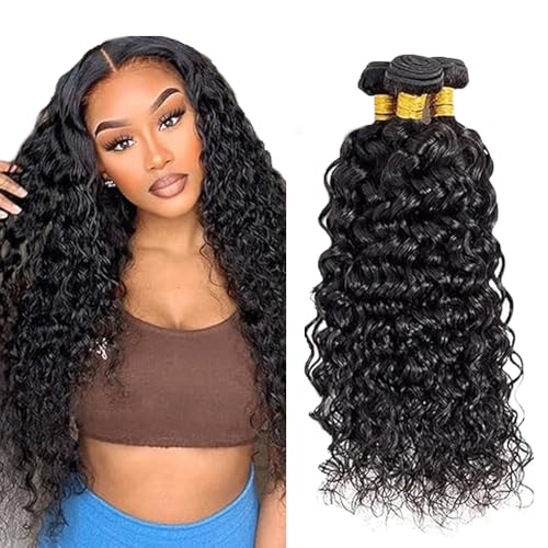 Gsoroel Water Wave Bundles Human Hair Extension 100% Unprocessed Menschliches Haar 1B Natural Black Echthaar Perücke Brazilian Virgin Hair No Tangle For Women 3 Bundles Total 300g 26 28 30 Inch Gsoroel Water Wave Bundles Human Hair Extension 100% Unprocessed Menschliches Haar 1B Natural Black Echthaar Perücke Brazilian Virgin Hair No Tangle For Women 3 Bundles Total 300g 26 28 30 Inch von Gsoroel