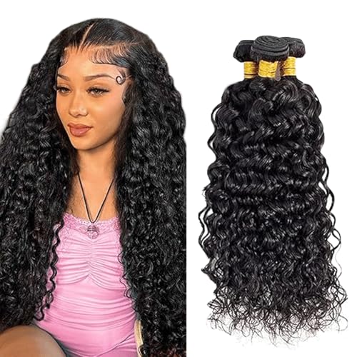 Gsoroel Water Wave Bundles Human Hair Extension Unprocessed Menschliches Haar #1B Natural Black Brazilian Virgin Hair Minimal Shedding For Women 3 Bundles Total 300g 14 16 18 Inch Gsoroel Water Wave Bundles Human Hair Extension Unprocessed Menschliches Haar #1B Natural Black Brazilian Virgin Hair Minimal Shedding For Women 3 Bundles Total 300g 14 16 18 Inch von Gsoroel