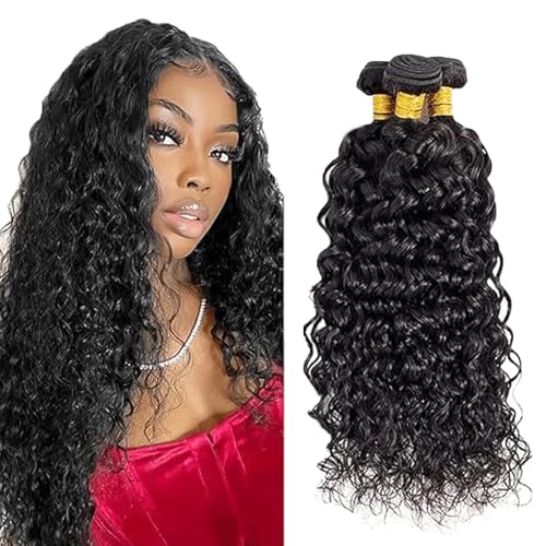 Gsoroel Water Wave Bundles Human Hair Extension Unprocessed Menschliches Haar #1B Natural Black Brazilian Virgin Hair Minimal Shedding For Women 3 Bundles Total 300g 18 20 22 Inch Gsoroel Water Wave Bundles Human Hair Extension Unprocessed Menschliches Haar #1B Natural Black Brazilian Virgin Hair Minimal Shedding For Women 3 Bundles Total 300g 18 20 22 Inch von Gsoroel