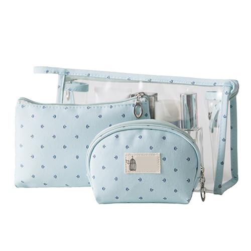 3 PCs Make -up -Beutel Multifunktion tragbares klares PVC -Reisen Kosmetischer Toiletten -Toiletten Organizer Beutel für Frauen Mädchen (Blau) von Gsycle