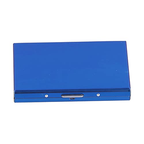 Gsycle Minimalistischer Edelstahl-Kreditkartenhalter, 6 Karten Metall Modernes Portemonnaie Modern Business Cards Holder Protector für Männer Frauen (Blau) von Gsycle