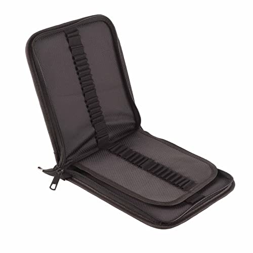 Klappschlitze Bleistiftkoffer, 72/120 Löcher Löcher mit großer Kapazitätsscheibe Hülle Slim Pencil Case Bleistift Beutel Aufbewahrungsbeutel für die Heimschule Zeichnung (72 Klappbeutel (schwarz)) von Gsycle