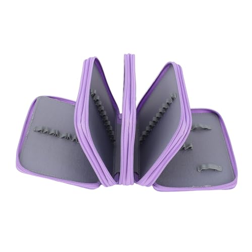 Oxford Bleistiftkoffer, 4 Fächer 72 Slots Wearable Stoffstoffstifte Bleistift Gehäuse Organizer Stiftbeutel für Stifte, Make -up -Pinsel (Lila) von Gsycle