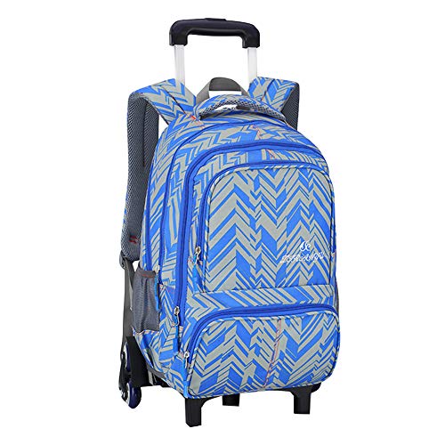 Gtagain Koffer Rucksäcke Taschen Kinderrucksäcke - Mode Beiläufig Schultrolley Schulranzen Kinder Trolley Sechs Räder Abnehmbar Rollen Treppenlaufkatze Reisekoffer Tasche von Gtagain