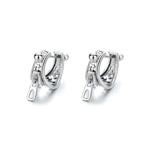 925 Sterling Silber Ohrringe Modestil Persönlichkeit kreative Reißverschlussform von Gu Feng