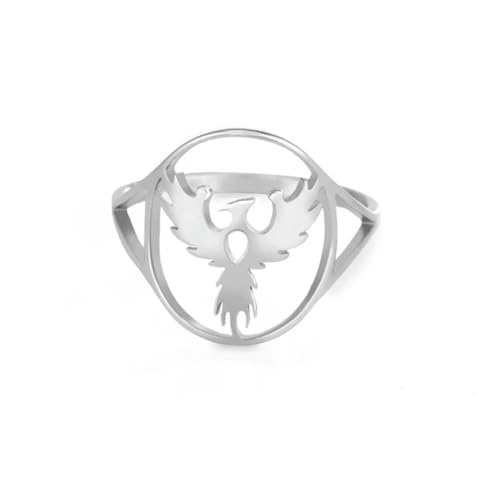 Edelstahl Tierring Frauen Vogel Katze Hund Pfote Schmetterling Phönix Schwalbe Runde Finger Ringe Mode Schmuck Geschenk von Gu Feng