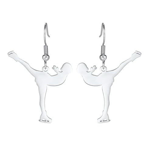 Eiskunstlauf Mädchen Skater baumeln Ohrringe Frauen Edelstahl Tropfen Ohrring von Gu Feng