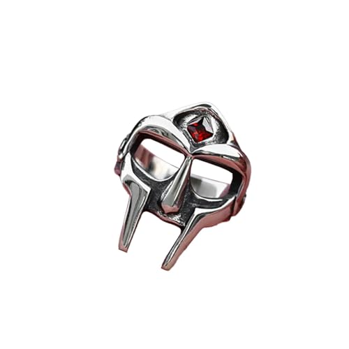 Gothic Vintage MF DOOM Maske Ringe Männer Frauen Punk Ring Mode Amulett Schmuck Geschenk von Gu Feng