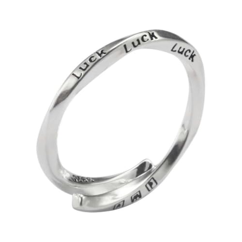 Gu Feng Abteilung für Retro Glück Möbius Slawischer Ring weibliche Spirale Buchstabe Glücksring Hand Ornament von Gu Feng