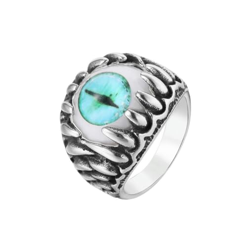 Gu Feng Accessoires Persönlichkeit Vintage Punk Augäpfel Herren Titan ring von Gu Feng