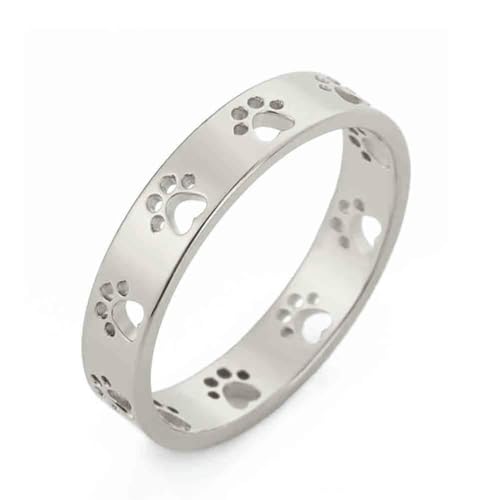 Gu Feng Anillo Pata de Gato Moda Chapada en Oro de 18 quilates Anillo hueco de acero inoxidable Pata de gato von Gu Feng