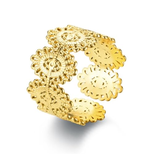 Gu Feng Edelstahl Ring Engel Flügel Gold Farbe Ringe Frauen Mode Schmuck weiblich Vintage von Gu Feng