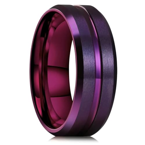Gu Feng Lila Edelstahlringe für Herren Damen Ringe Eheringe Schmuck Gu Feng Lila Edelstahlringe für Herren Damen Ringe Eheringe Schmuck von Gu Feng