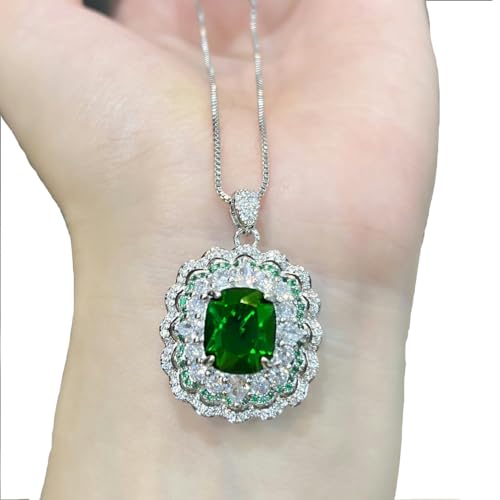 Gu Feng Luxus volle Zirkon Halskette grüner Kristall Frau Schmuck Set von Gu Feng
