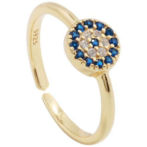 Mode Teufelsauge Ringe Damenmode Persönlichkeit Diamanten Blau Offene Ringe Ring Schmuck von Gu Feng
