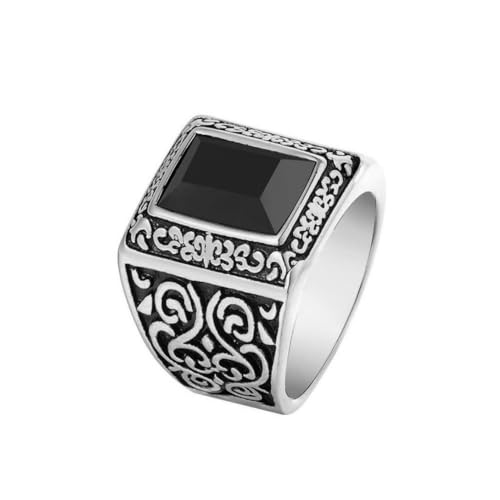 Gu Feng Mode Vintage Muster Edelstein Männer Titanstahl Ring Schmuck von Gu Feng