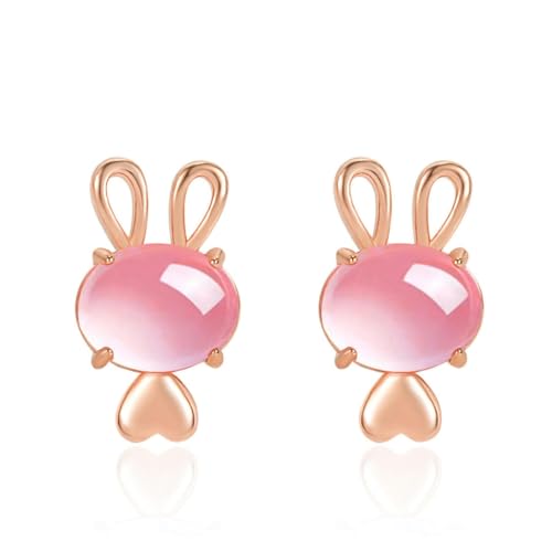 Gu Feng Persönlichkeit Eleganter niedlicher Hase Anhänger Schmuck Set Rosa CZ Kette von Gu Feng